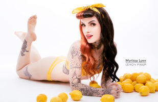 Pinup Photos in the Studio with Sexy Inked Beauty Myrissa Lynn