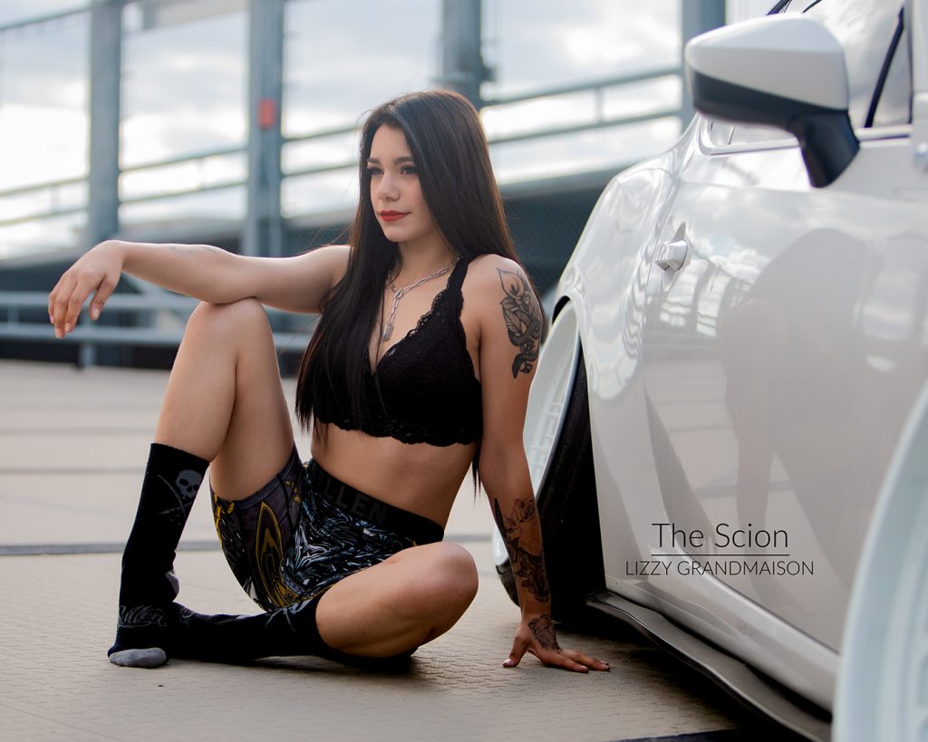 Check out this photoshoot with Lizzy and a Negative Camber Scion